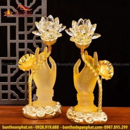 Đèn thờ Phật mẫu tay Phật cầm hoa sen DT854