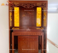 Mẫu bàn thờ tủ thờ đẹp gia tiên gỗ gụ BTD2071