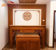 Mẫu bàn thờ gia tiên gỗ gõ đỏ BTD2102