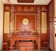 Mẫu phòng thờ đẹp gỗ hương KGT329
