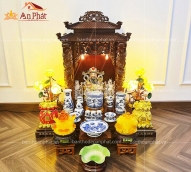 Mẫu bàn thờ Thần Tài mái chùa cao cấp TT616
