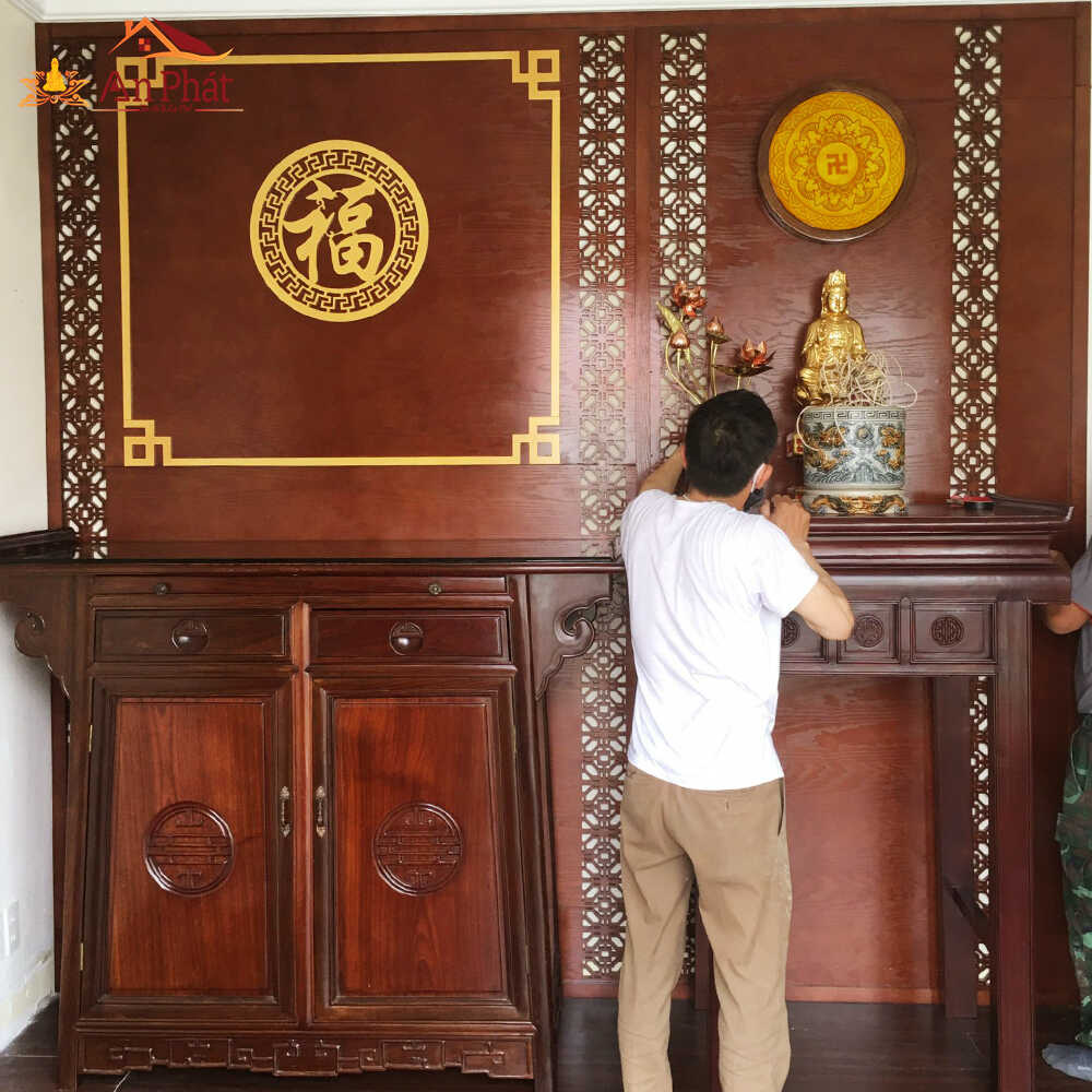 Bộ sưu tập các mẫu vách ngăn CNC trang trí phòng thờ đẹp tại Bàn thờ An Phát