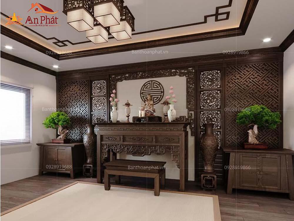 Phòng thờ gia tiên đẹp mẫu KGT323
