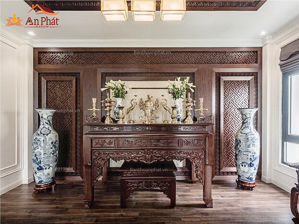Phòng thờ gia tiên đẹp mẫu KGT323