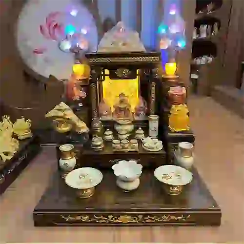 Bàn Thờ Thần Tài Thổ Địa Mái Bằng Cao Cấp TT866