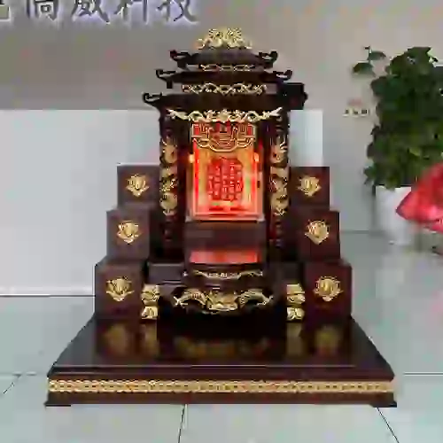 Bàn Thờ Thần Tài Đẹp 3 Mái TT871