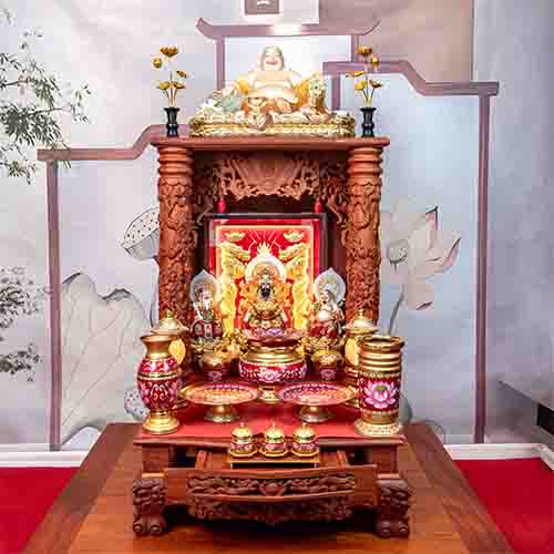 Bàn Thần Tài Thổ Địa Đồ Thờ Hợp Kim Đồng Đỏ TT897