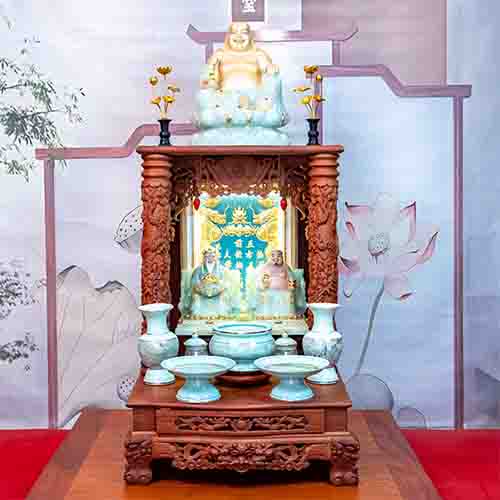 Bàn Thờ Thần Tài Gỗ Hương Đồ Thờ Nhập Khẩu TT904